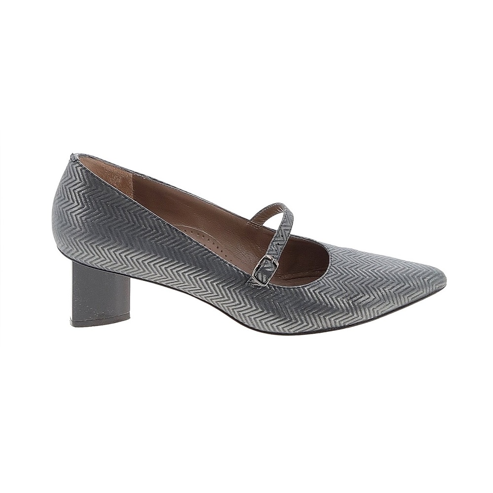 Anyi Lu Gray Patterned Heels Sz 36/6